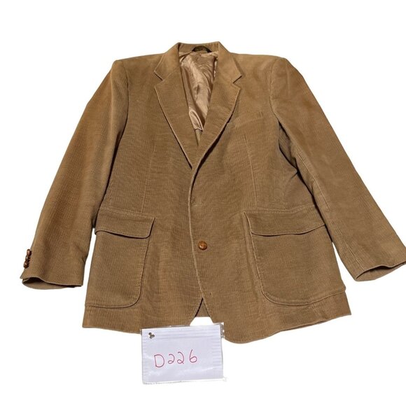 Haggar Tan Corduroy Blazer Size 44 Men's Front pockets 43a - Picture 1 of 13